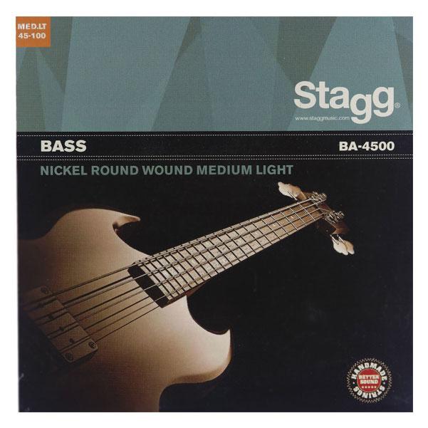 stagg bass guitar strings stagg medium light nickel round wound 4 string bass guitar strings