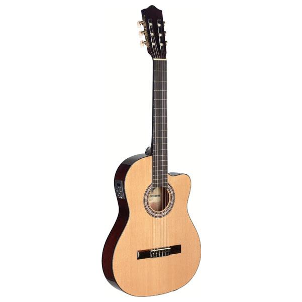 stagg classical guitars stagg 4/4 electro-acoustic classical guitar - natural