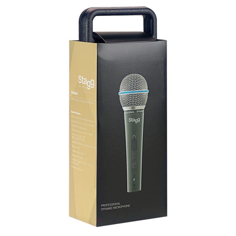 stagg dynamic microphones stagg sdm60 professional cardioid dynamic microphone with cartridge dc164