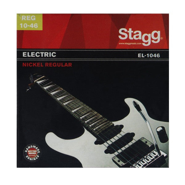stagg electric guitar strings stagg el-1046 electric guitar string set - regular nickel