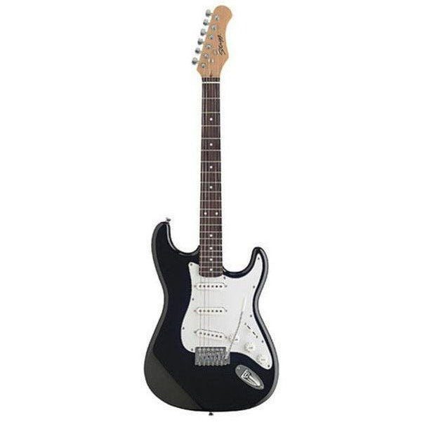 stagg electric guitars black stagg s300 standard style electric guitar #color_black