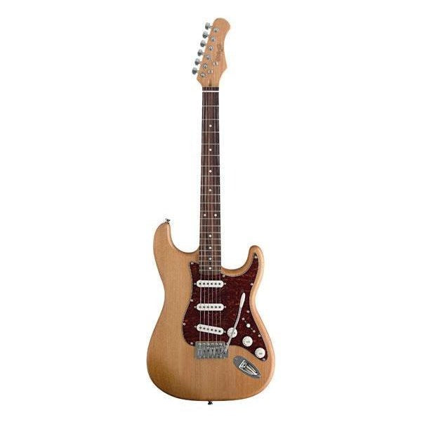 stagg electric guitars natural satin stagg s300 standard style electric guitar #color_natural-satin