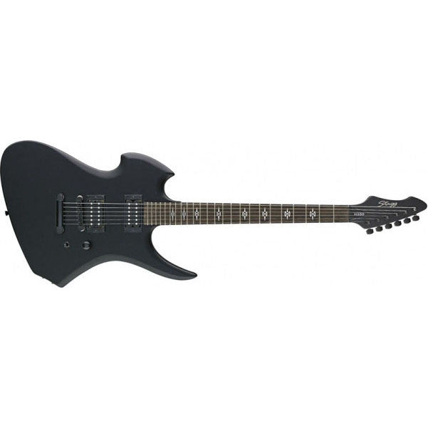 stagg electric guitars stagg h400-gbk electric guitar - gothic black