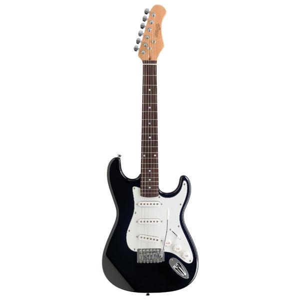stagg electric guitars stagg standard s 3/4 electric guitar - black