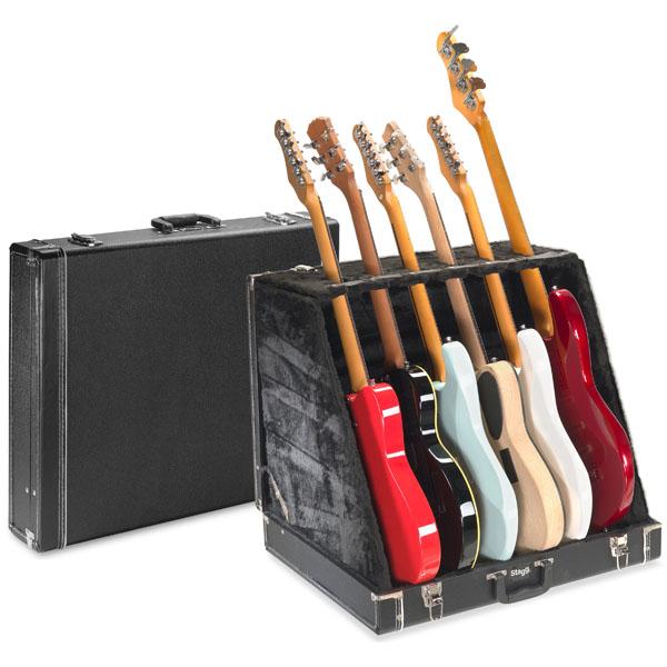 stagg guitar stand cases stagg universal gdc-6 case for 6 electric guitars - guitar stands