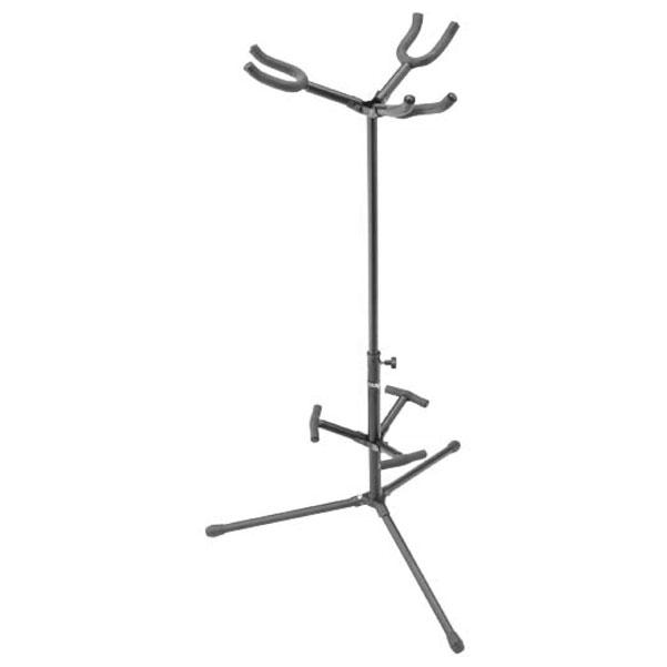 stagg guitar stands stagg hanging triple guitar stand - black