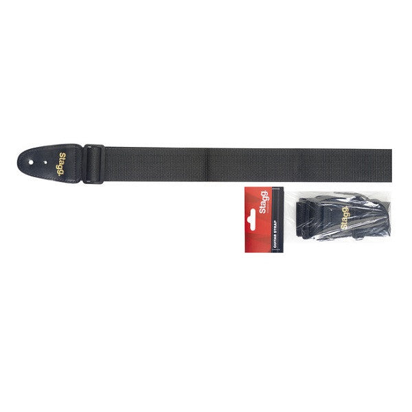 stagg guitar straps stagg bja006bk nylon guitar strap 2inch (black)