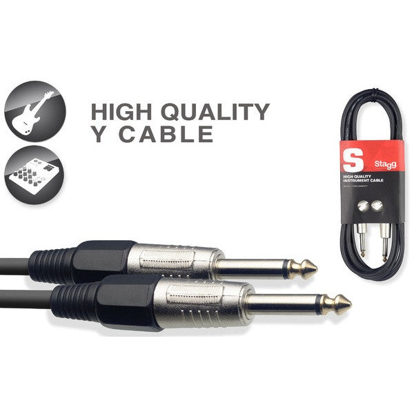 stagg instrument cables stagg sgc10dl deluxe instrument cable with lifetime warranty -10 metres
