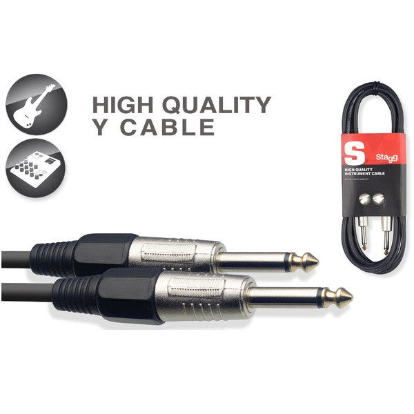 stagg instrument cables stagg sgc6dl deluxe instrument cable with lifetime warranty - 6 metres