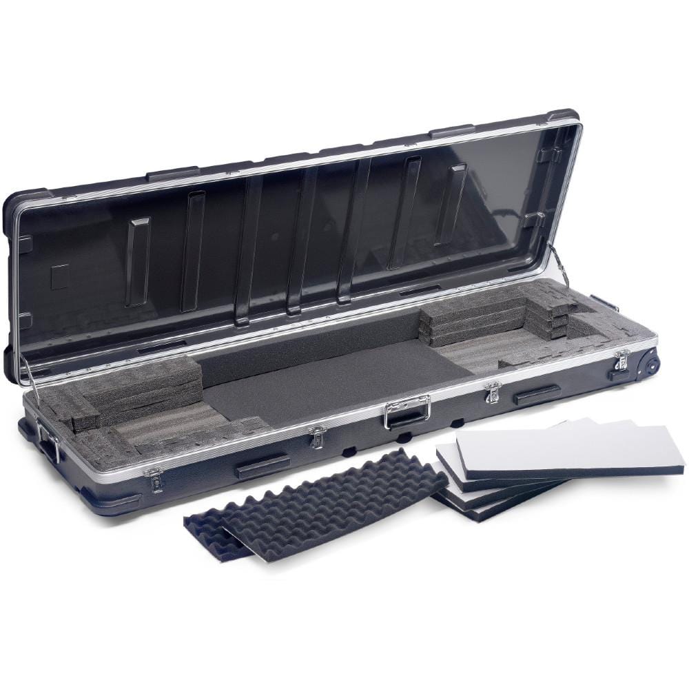 stagg keyboard cases stagg absktc148 standard keyboard case with wheels