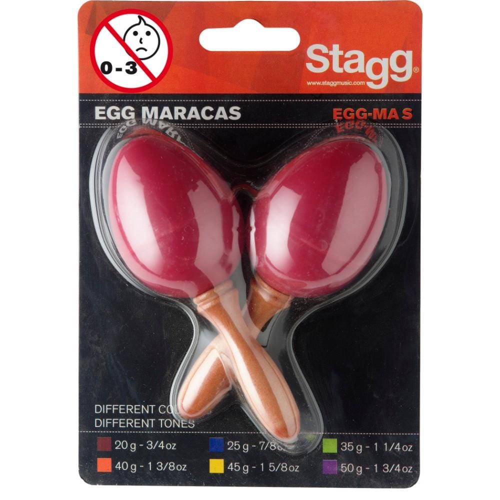 stagg maracas small / red stagg pair of plastic egg maracas #size_small,color_red