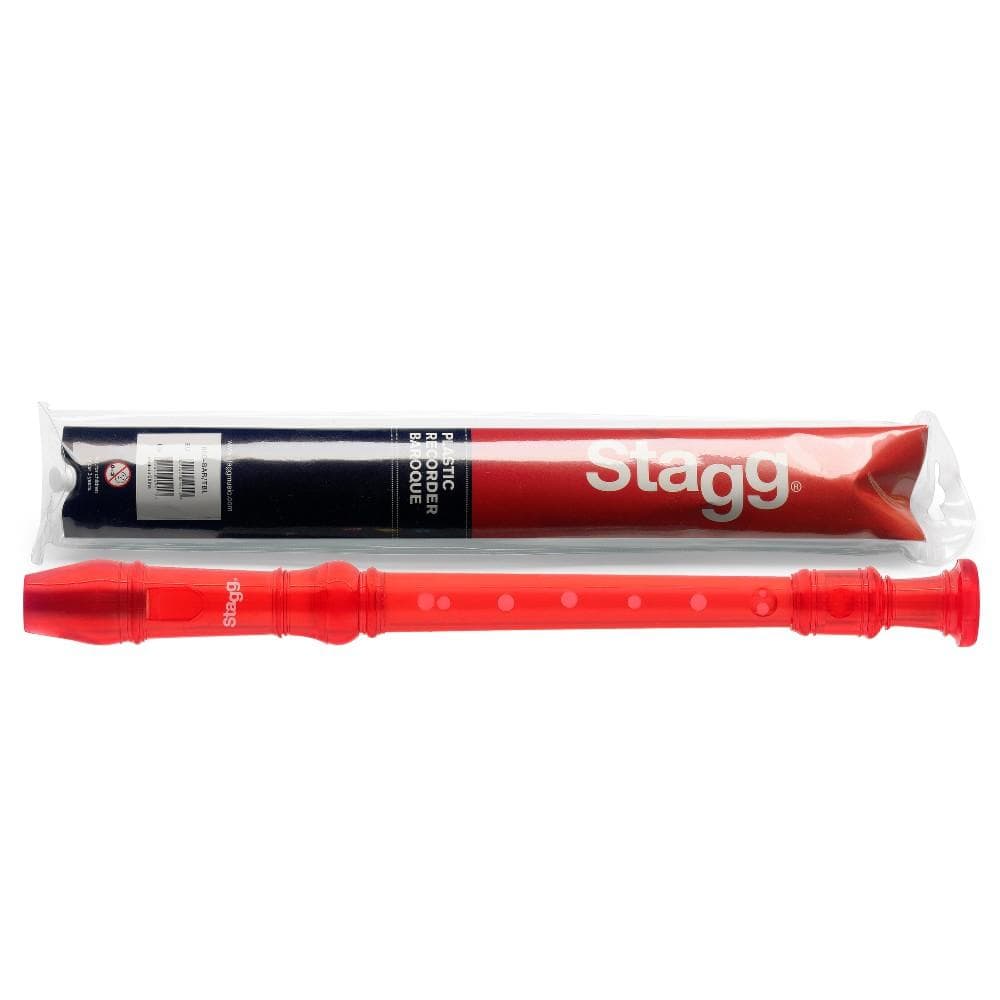 Stagg Method Books Trans Red Stagg REC BAR TBL Baroque Descant Recorder