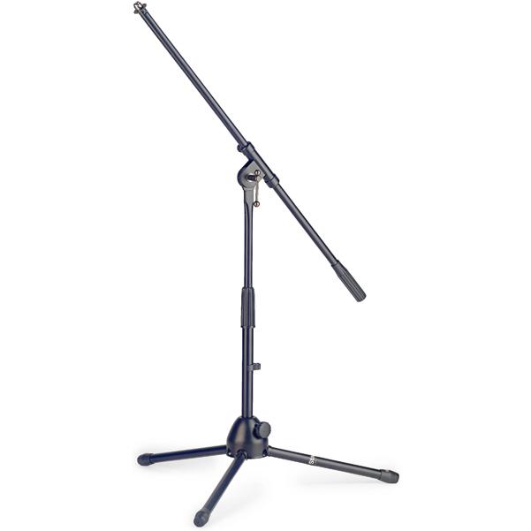stagg microphone stands stagg mis-0804bk low profile 2-section microphone stand with folding legs