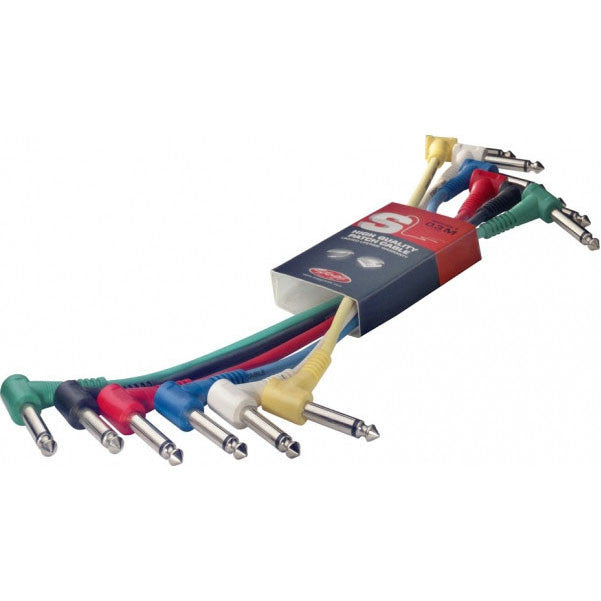 stagg patch cables stagg spc008l-e mono patch cables with lifetime warranty - 8 centimetres