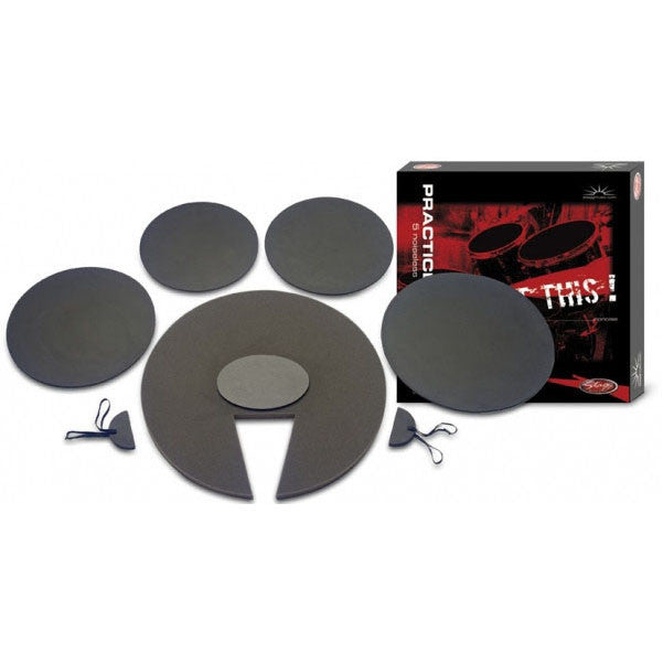 stagg practice pads & devices stagg df1222 set 5-pc neoprene practice pad set
