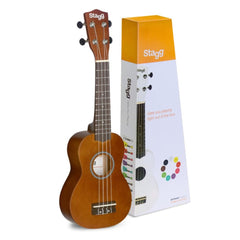 Stagg Soprano Ukuleles Natural Stagg US Soprano Ukulele with Bag