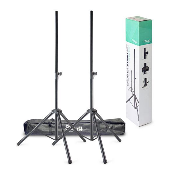 stagg speaker stands stagg metal speaker stands with foldable legs - black