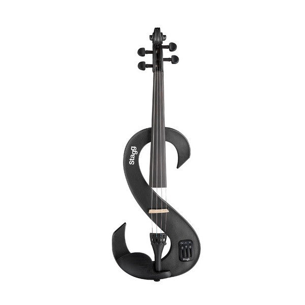 stagg violins stagg evn 4/4-size silent violin (metallic black)