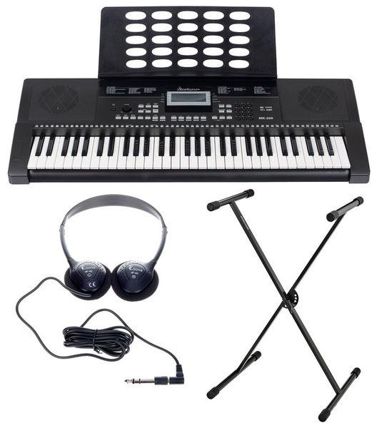 startone keyboard bundles startone mk-200 portable keyboard with stand and headphone set