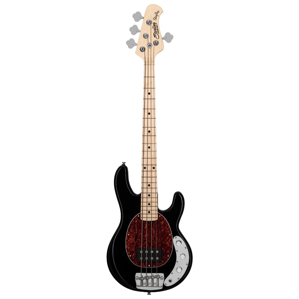 sterling by music man bass guitars black / maple sterling by music man stingray short scale 4 string bass guitar