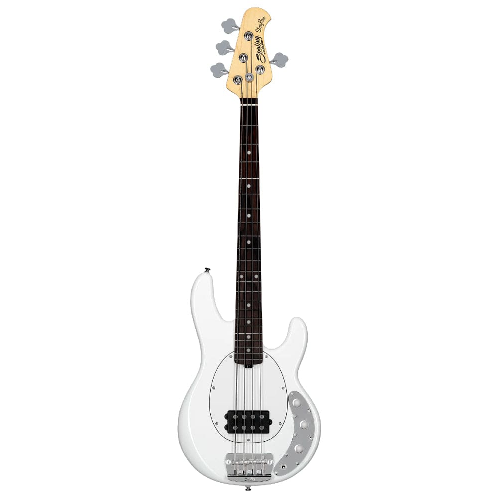 sterling by music man bass guitars olympic white / rosewood sterling by music man stingray short scale 4 string bass guitar