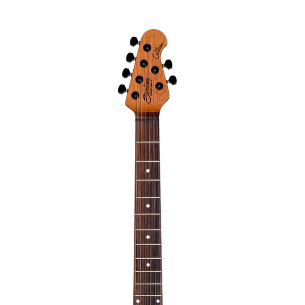 sterling by music man electric guitars sterling by music man richardson6 6 string electric guitar with gigbag #color_natural-poplar-burl-burst