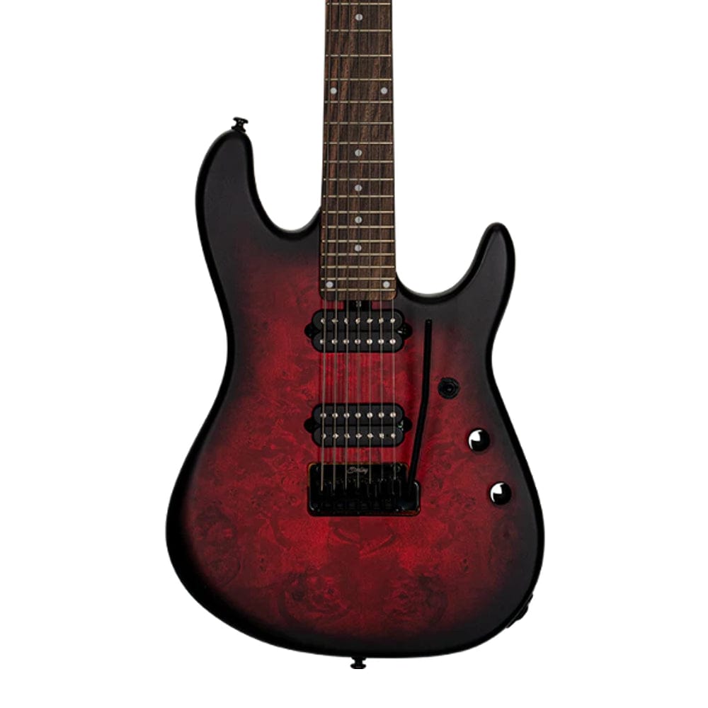 sterling by music man electric guitars sterling by music man richardson7 cutlass signature 7-strings electric guitar with gigbag #color_dark-scarlet-burst-satin