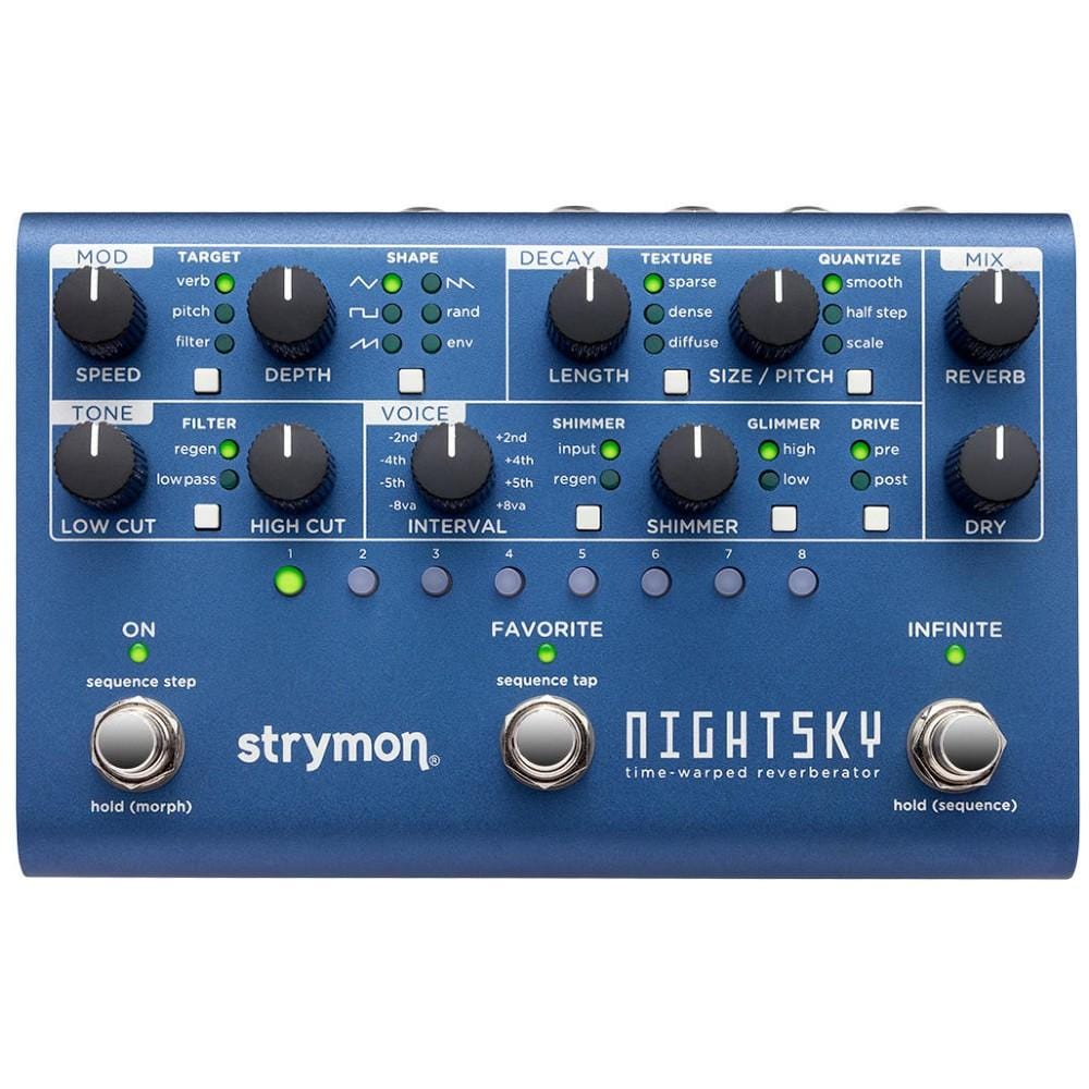 strymon effect pedals strymon nightsky time warped reverberator reverb pedal