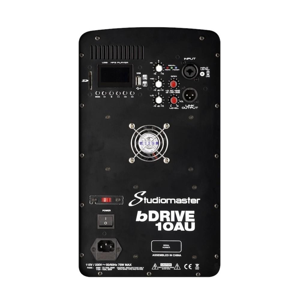 studiomaster active pa speakers studiomaster drive10au 10″ two way active full range cabinet