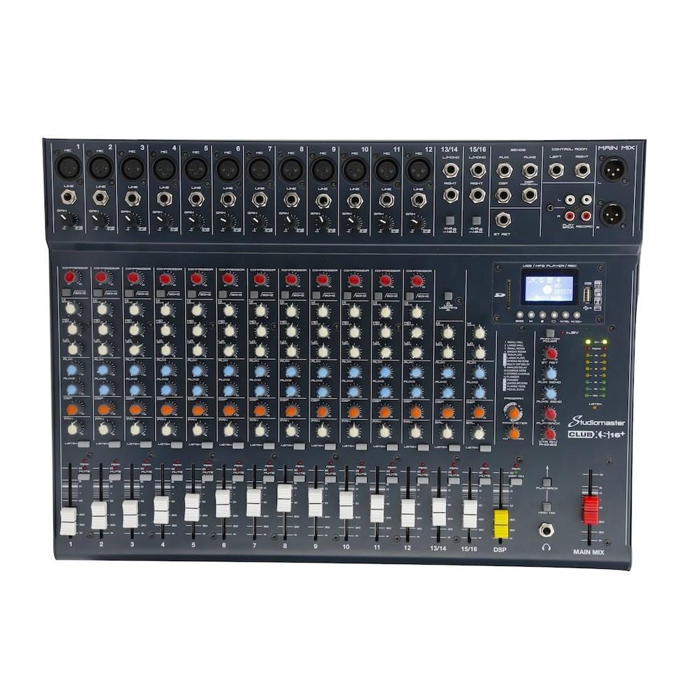 studiomaster analog mixers studiomaster club xs 16+ 16 input channel analog mixer