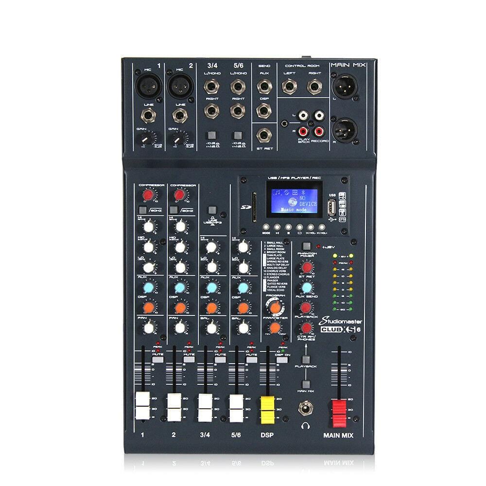 studiomaster analog mixers studiomaster club xs6 6 channel analog mixer