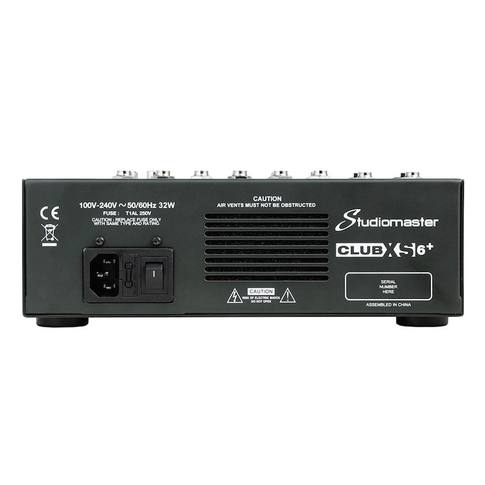 studiomaster analog mixers studiomaster club xs6+ 6 channel analog mixer