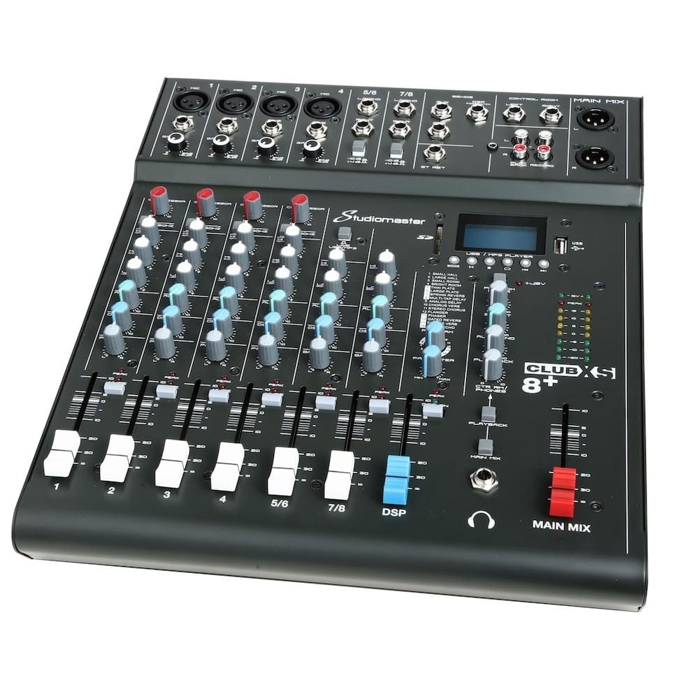 studiomaster analog mixers studiomaster club xs8 plus 8 channel analog mixer