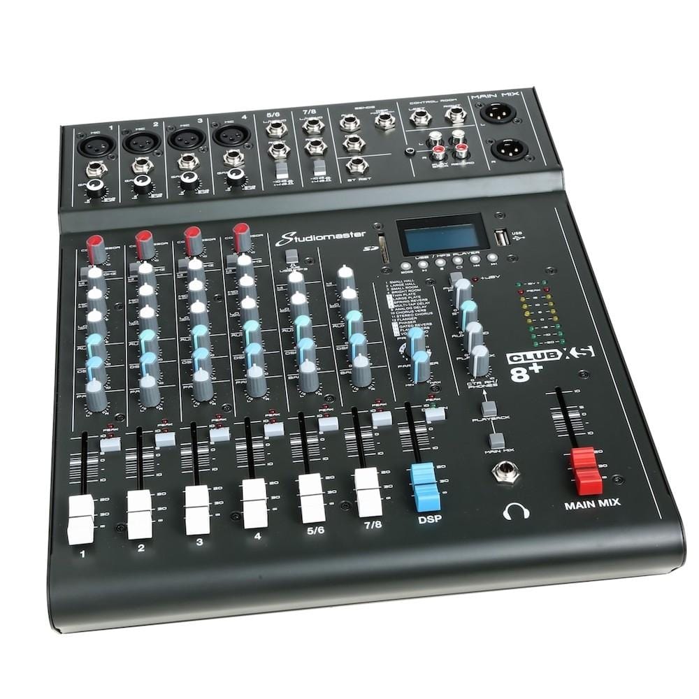 studiomaster analog mixers studiomaster club xs8 plus 8 channel analog mixer