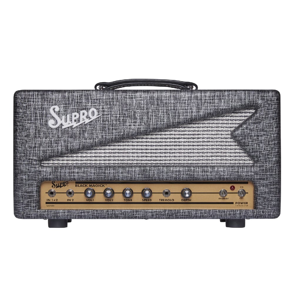 supro electric guitar amplifier heads black rhino supro black magick head 25-watt electric guitar amplifier head