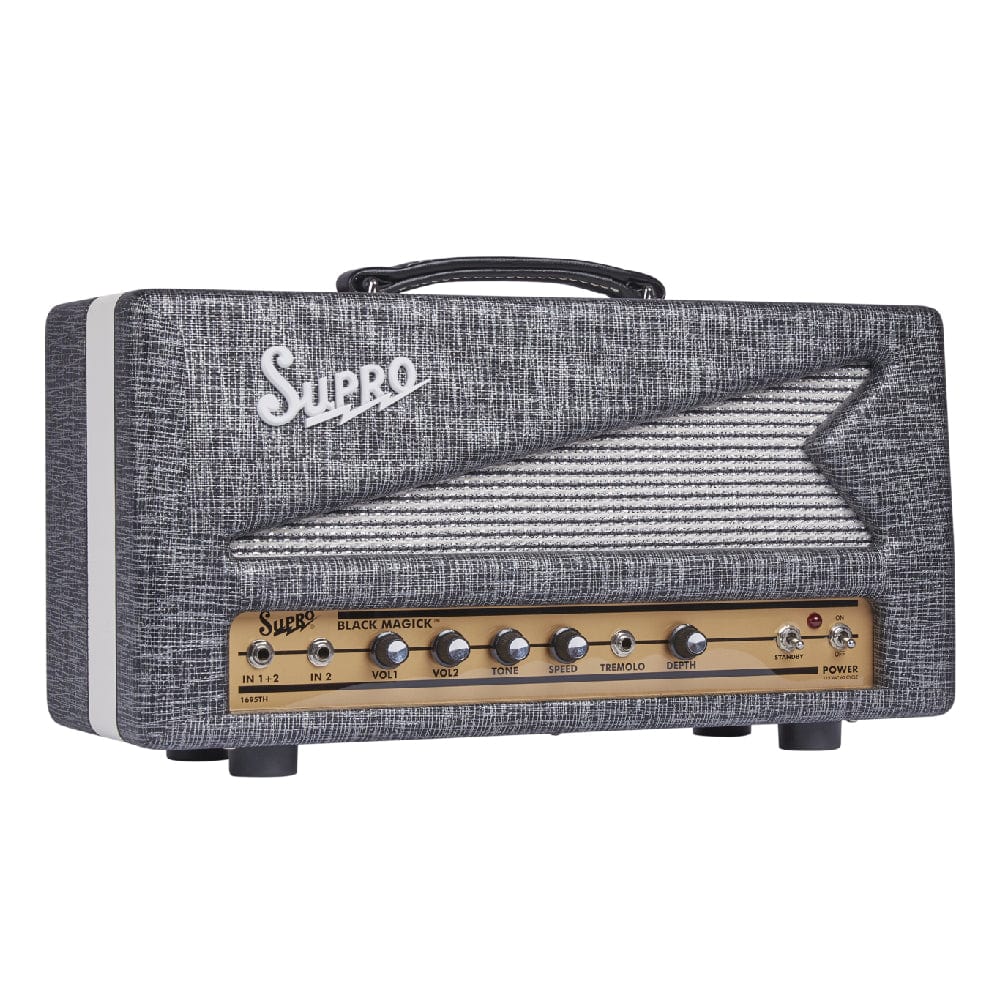 supro electric guitar amplifier heads black rhino supro black magick head 25-watt electric guitar amplifier head