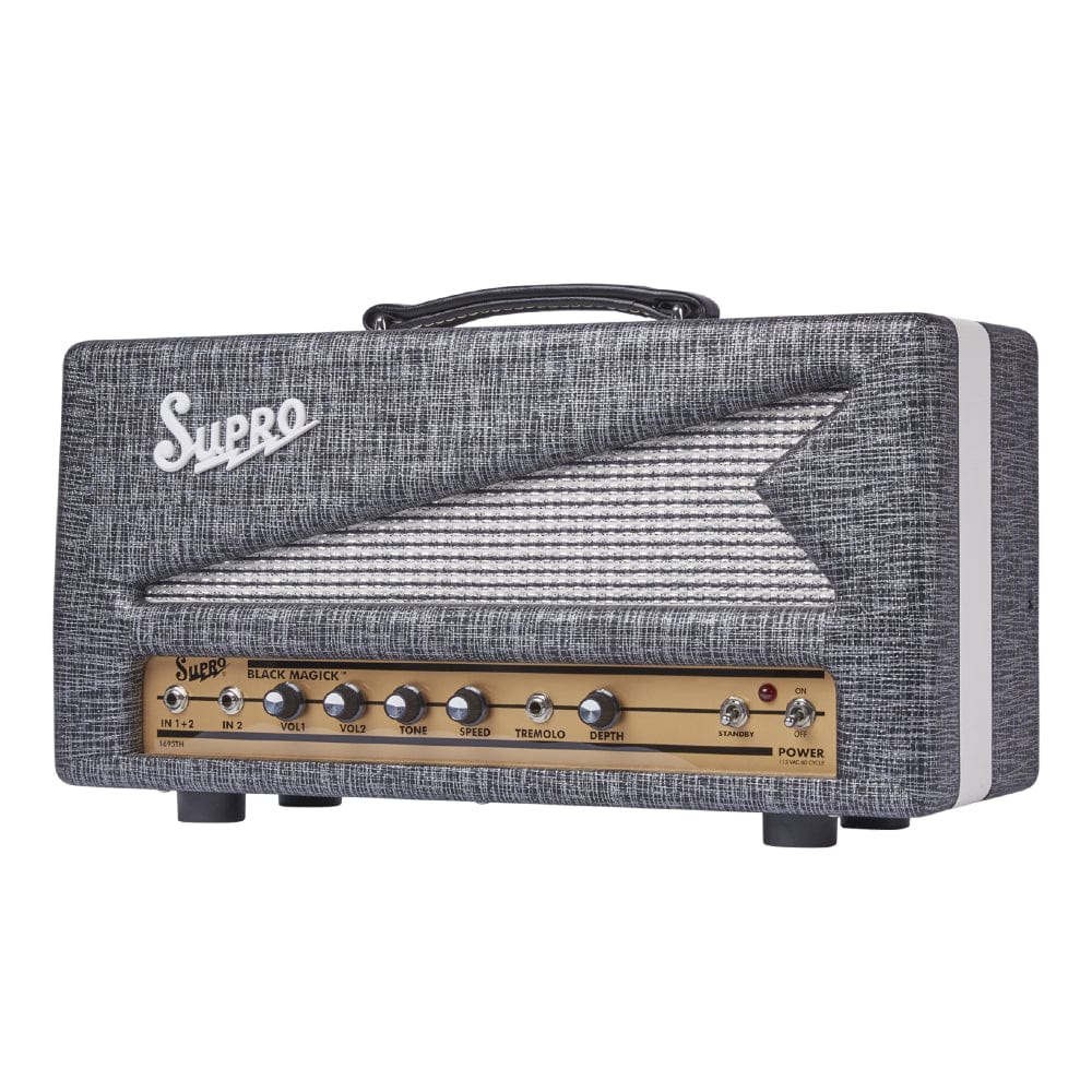 supro electric guitar amplifier heads black rhino supro black magick head 25-watt electric guitar amplifier head
