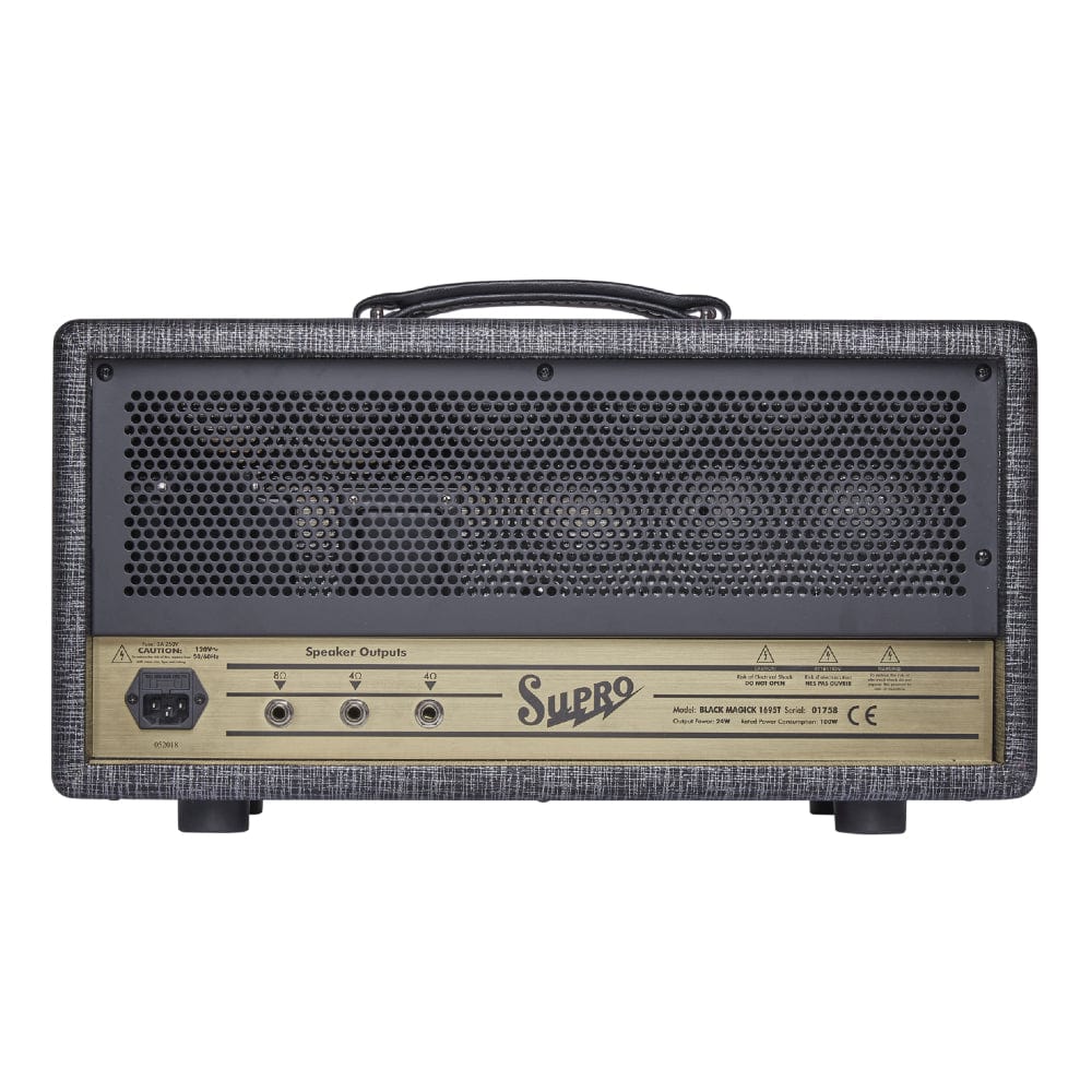 supro electric guitar amplifier heads black rhino supro black magick head 25-watt electric guitar amplifier head