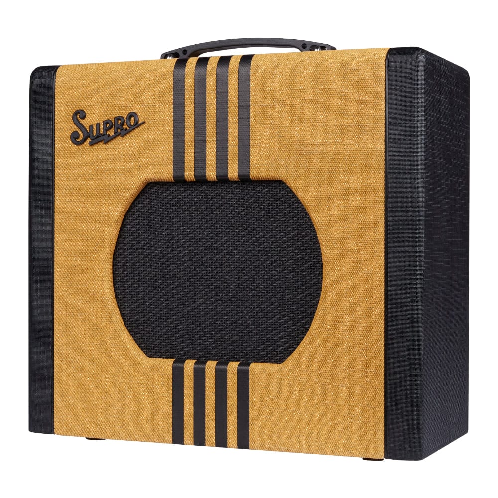 supro guitar combo amplifiers tweed black supro delta king 10 1x10 5-watt reverb tube electric guitar combo amplifier