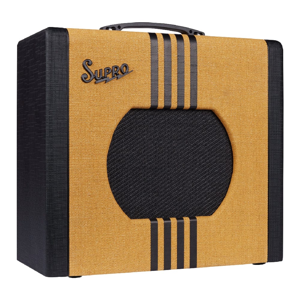 supro guitar combo amplifiers tweed black supro delta king 10 1x10 5-watt reverb tube electric guitar combo amplifier