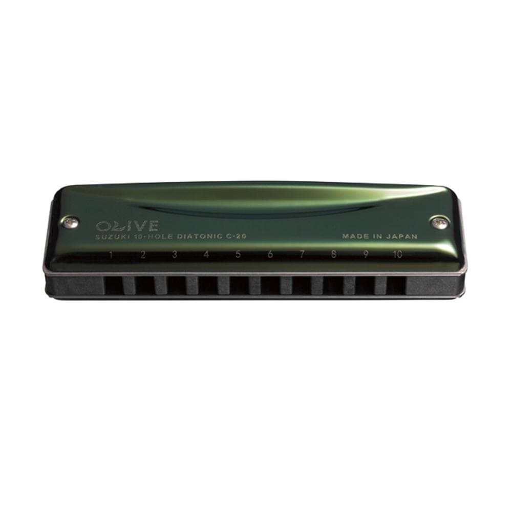 suzuki harmonicas e suzuki olive c 20 10 hole diatonic harmonica