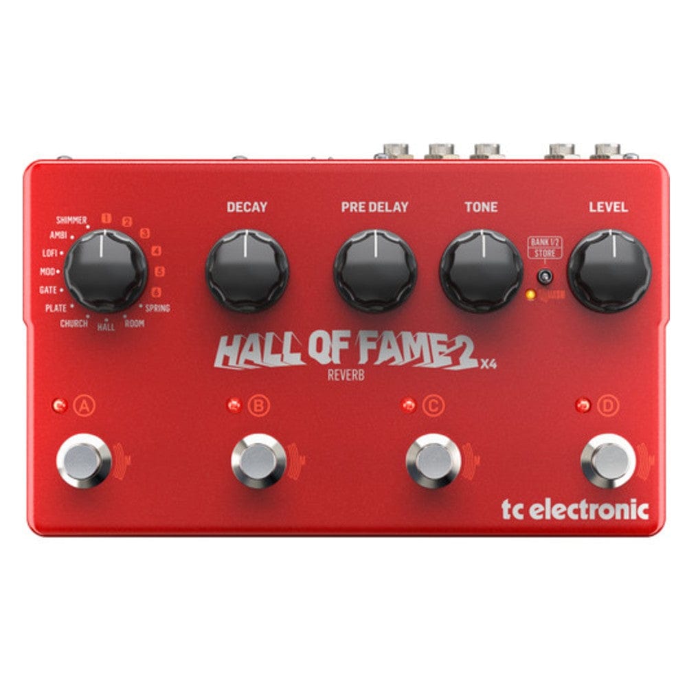 t.c. electronic effect pedals t.c. electronic hall of fame 2 mini x 4 reverb effect pedal