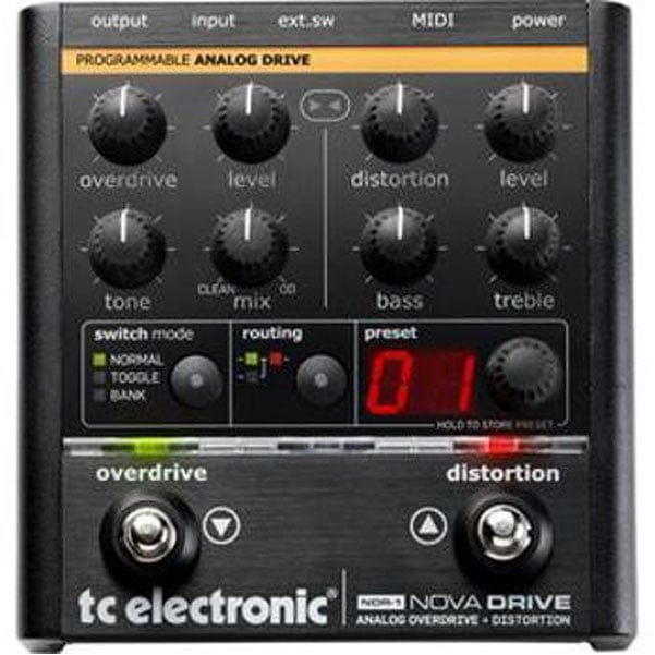 t.c. electronic effect pedals t.c. electronic ndr-1 nova drive overdrive distortion guitar pedal