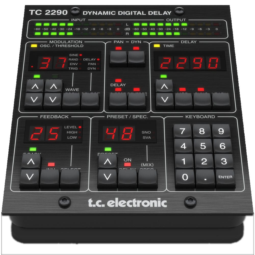 t.c. electronic effect pedals tce tc2290-dt dynamic delay desktop controller interface