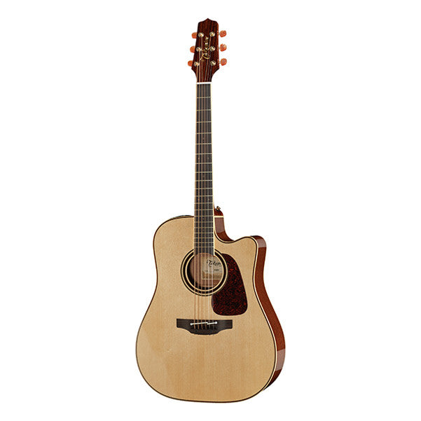 takamine electro acoustic guitars takamine p4dc dreadnought cutaway electro acoustic guitar - natural high gloss