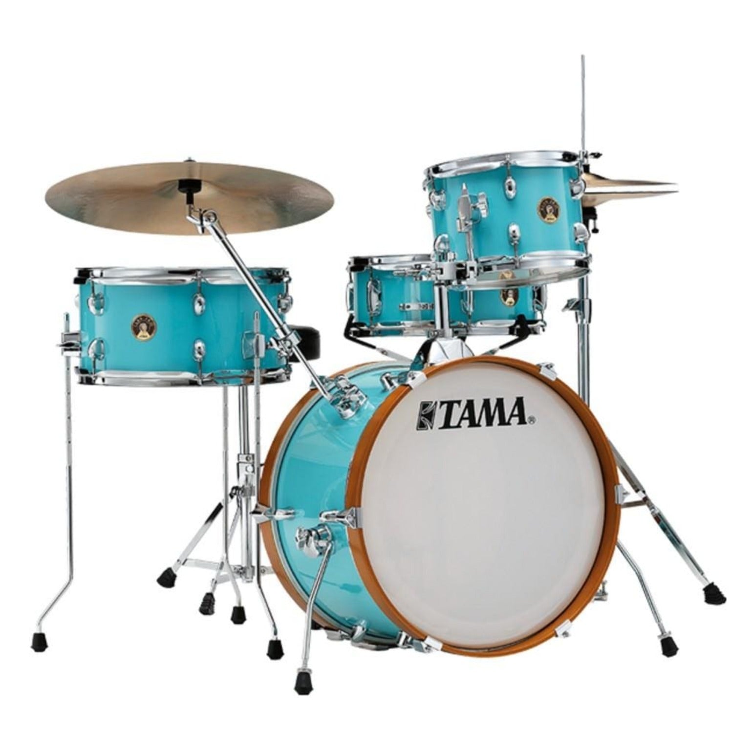 Tama Acoustic Drum Kits Aqua Blue Tama LJK48H4 Club Jam 4 Piece Drum Kit With Hardware