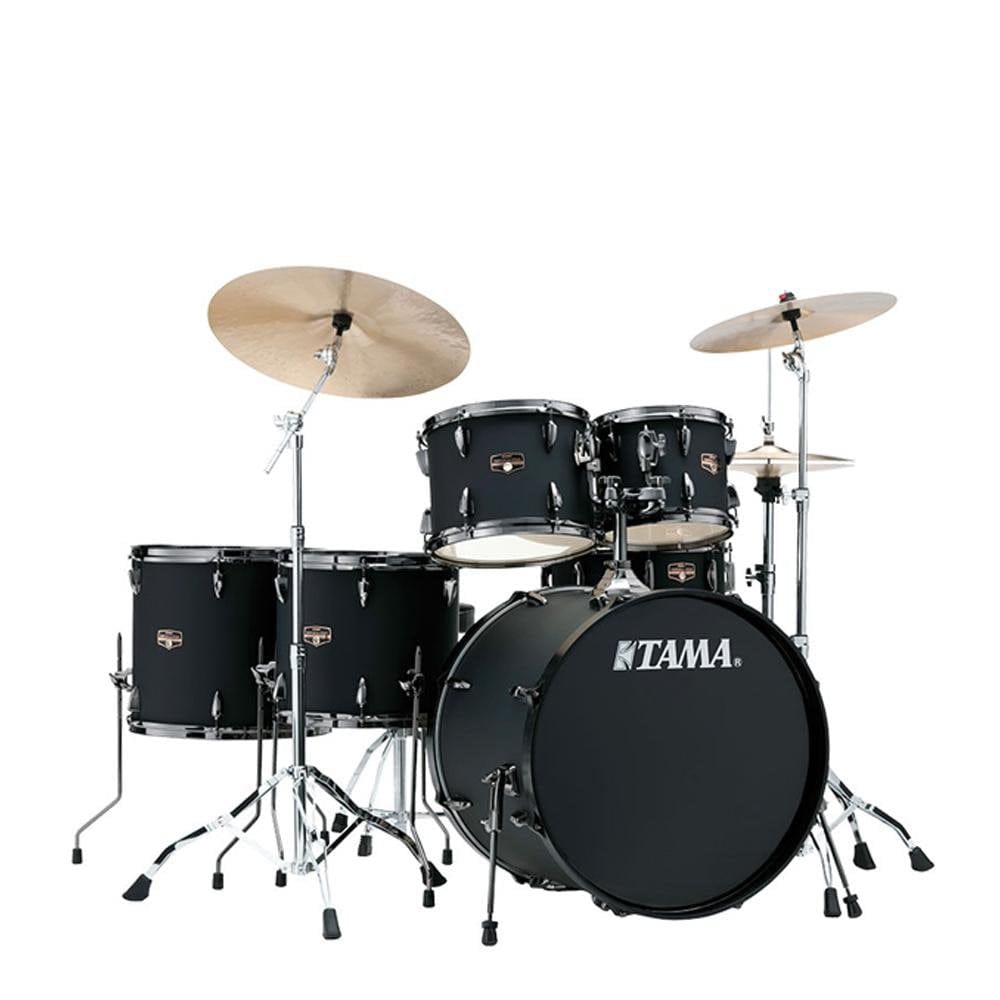 tama acoustic drum kits blacked out black tama imperial star ip62kh6nb 6-piece acoustic drum kit