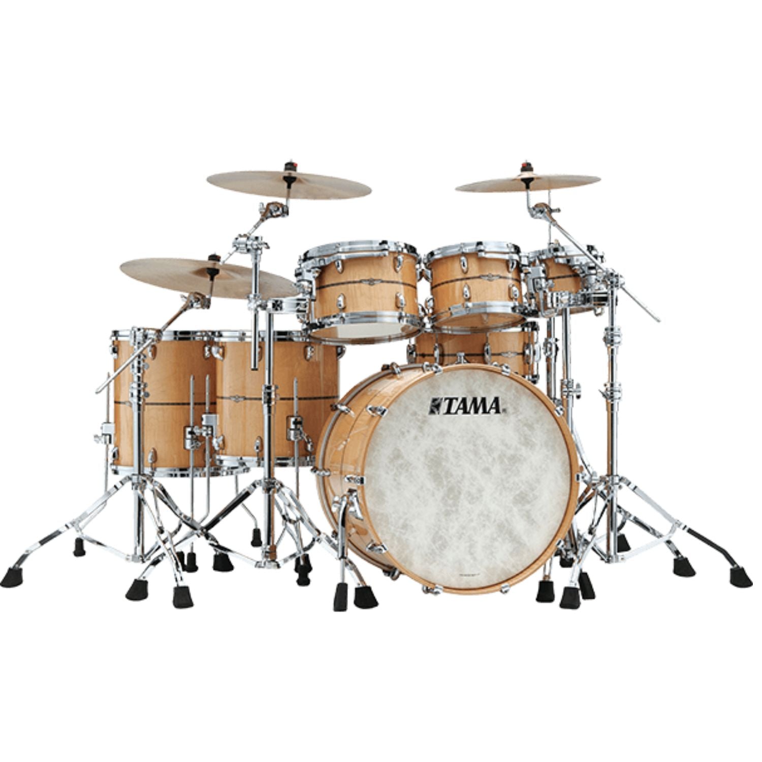 Tama Acoustic Drum Kits Gloss Natural Curly Maple Tama Star Maple 22" 6PC Shell Pack Acoustic Drum Kit
