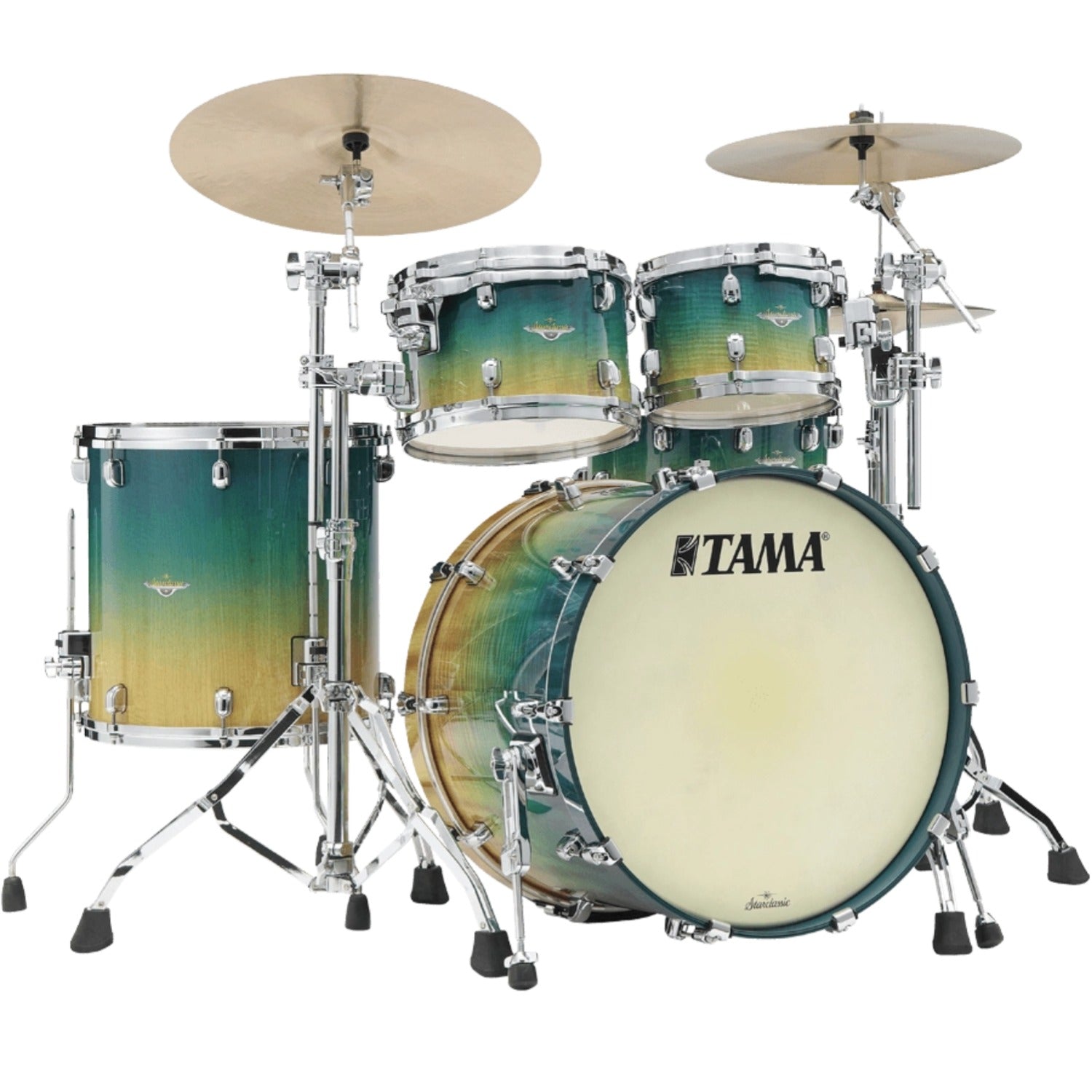 Tama Acoustic Drum Kits Marine Shoreline Movingui Fade Tama Starclassic Maple 6 Piece Acoustic Drum Kit