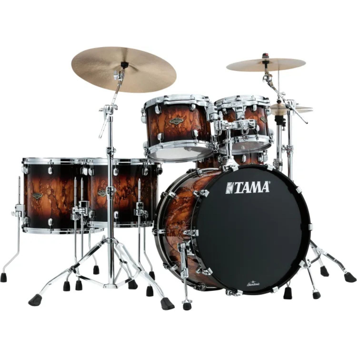 Tama Acoustic Drum Kits Molten Brown Burst Tama Starclassic Walnut/Birch 6 Piece Drum Shell Kit